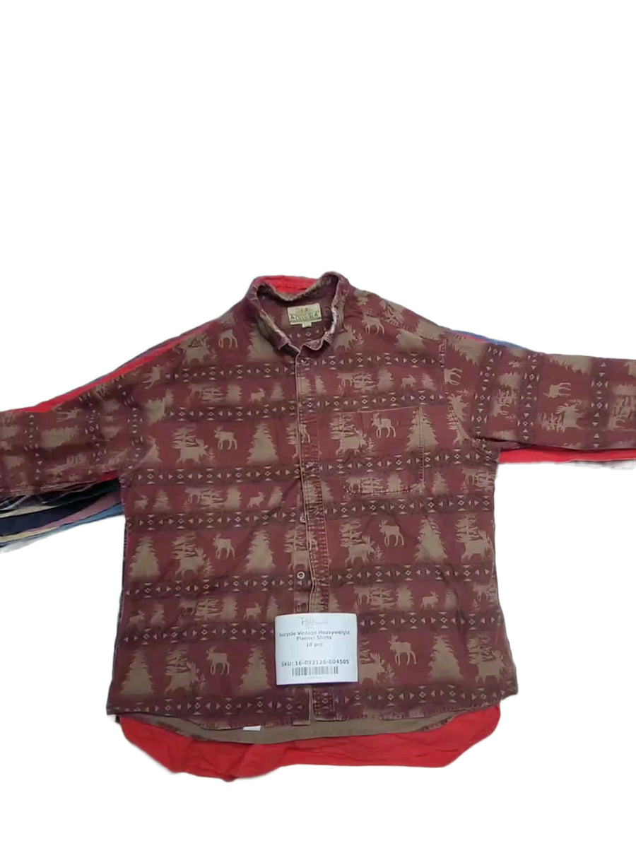 Recycle Vintage Heavyweight Flannel Shirts 18 pcs