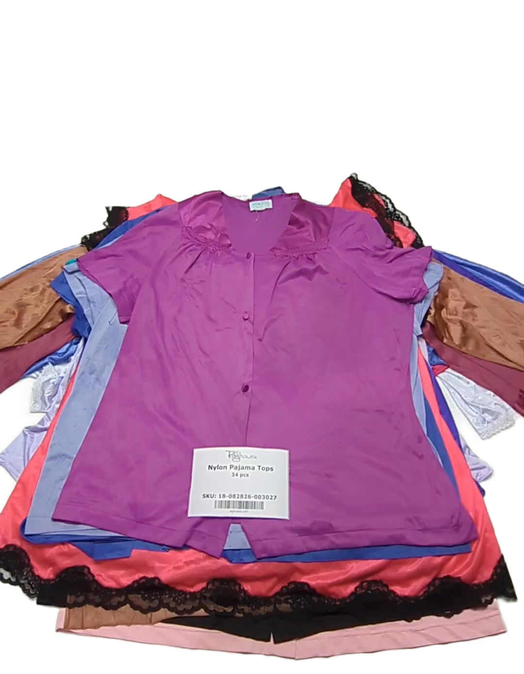 Nylon Pajama Tops 34 pcs