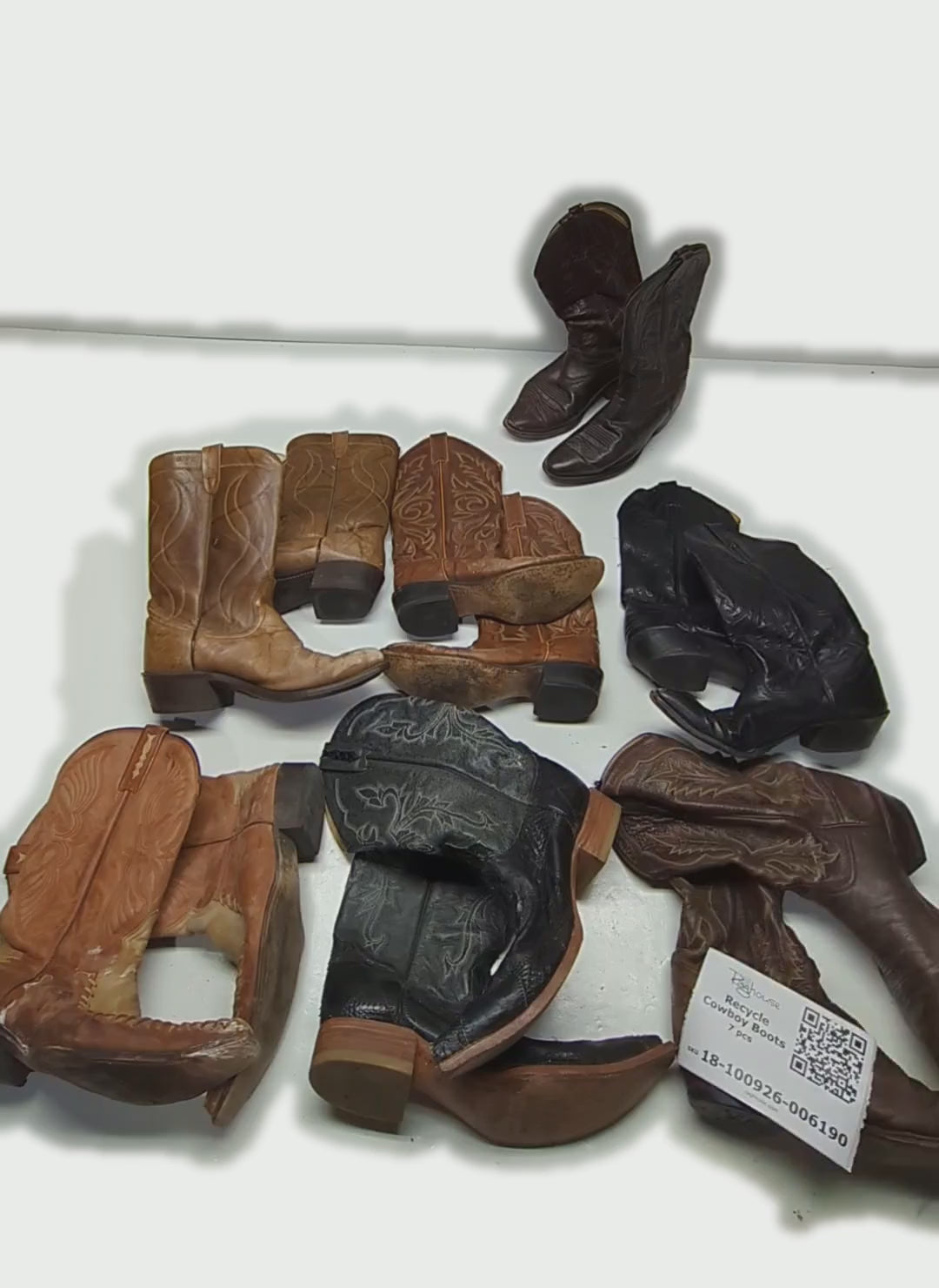 Recycle Cowboy Boots 7 pcs