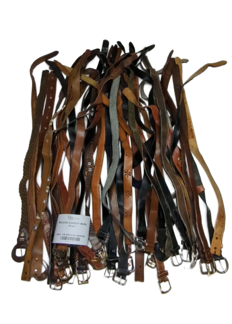 Recycle Leather Belts 44 pcs