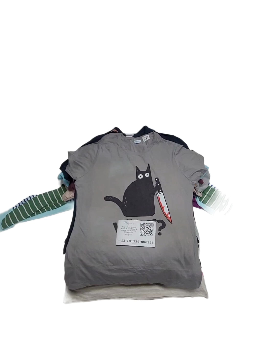Superhero Star Wars + Cartoon & More Girls Tees Unsorted 94 pcs