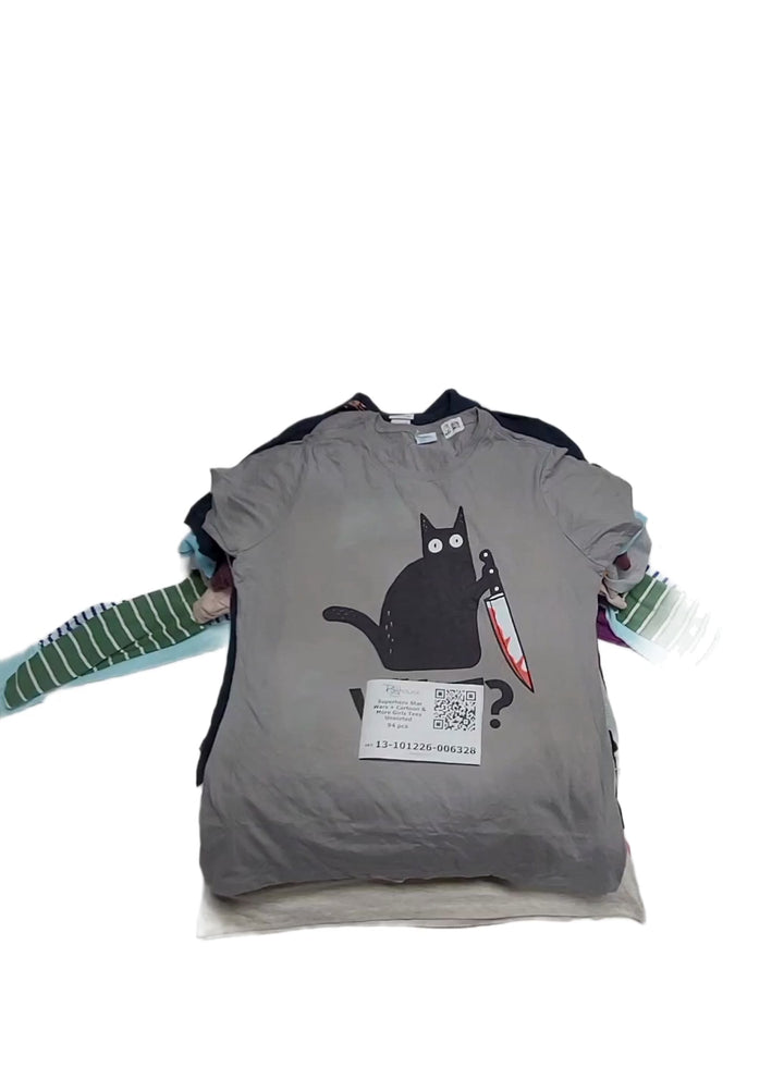 Superhero Star Wars + Cartoon & More Girls Tees Unsorted 94 pcs