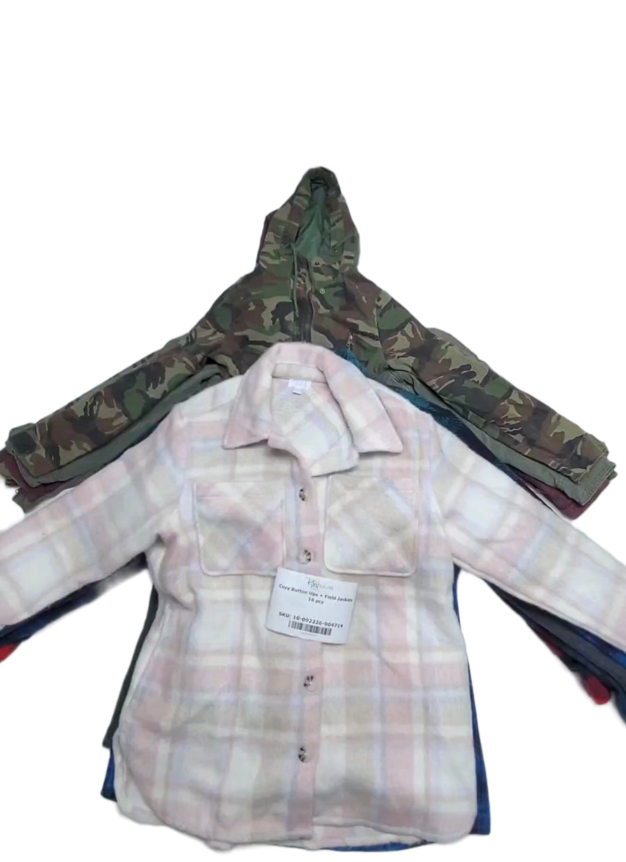 Cozy Button Ups + Field Jackets 16 pcs