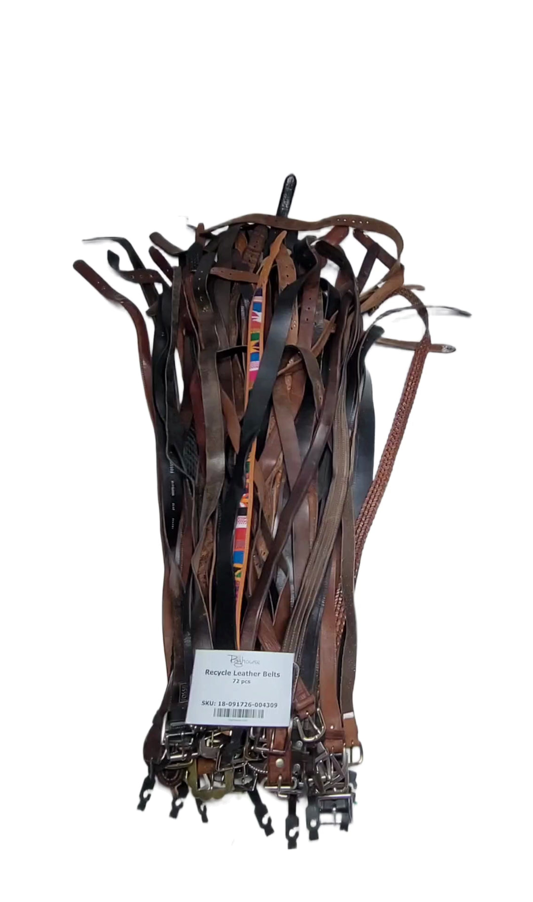 Recycle Leather Belts 72 pcs