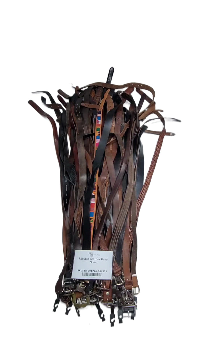 Recycle Leather Belts 72 pcs