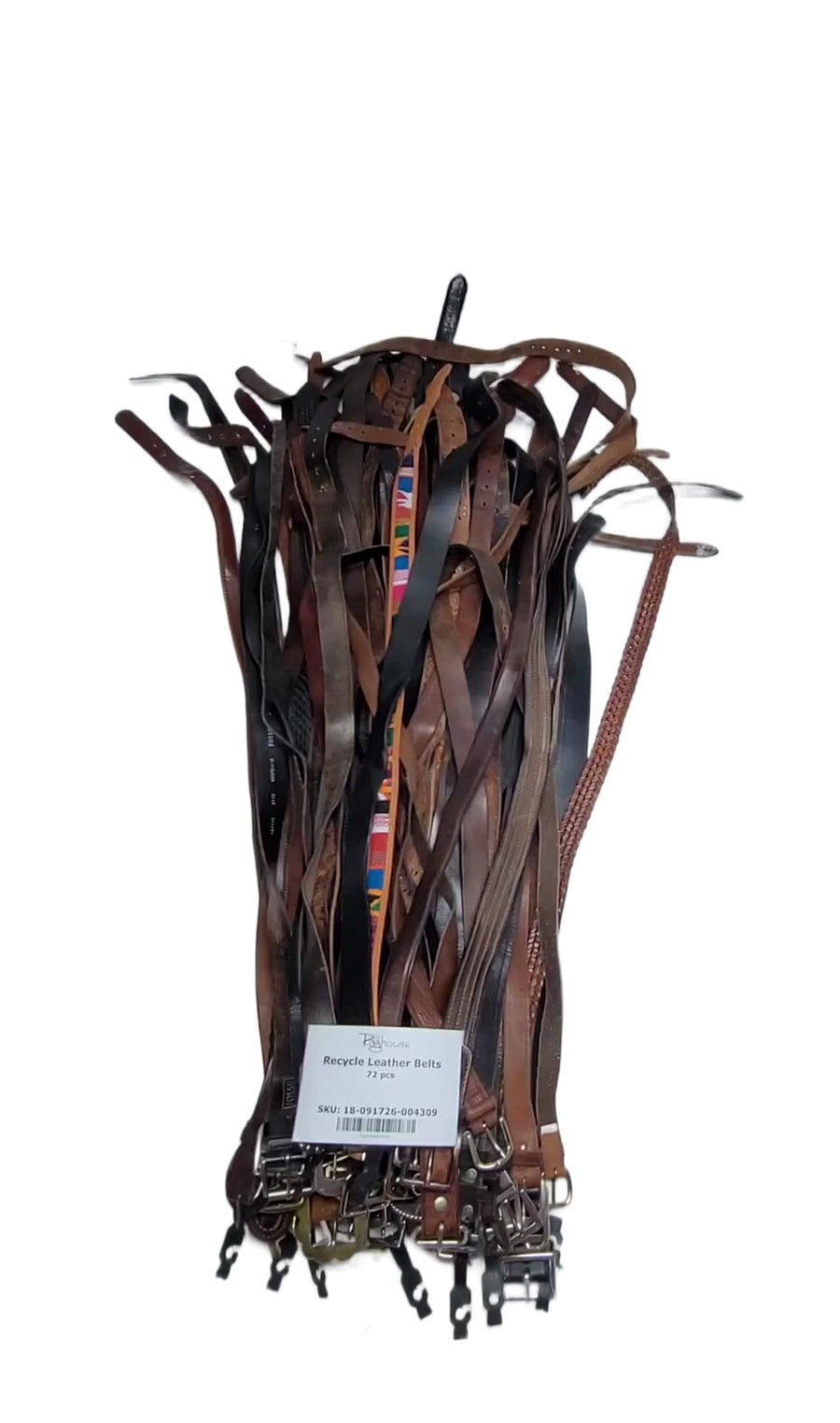 Recycle Leather Belts 72 pcs