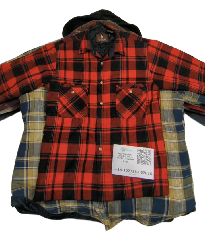 Heavyweight Lined Flannel Shirts Unsorted 11 pcs