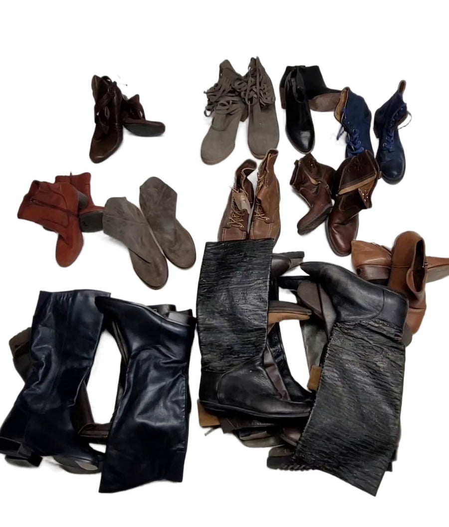 Recycle Leather Boots 17 pcs