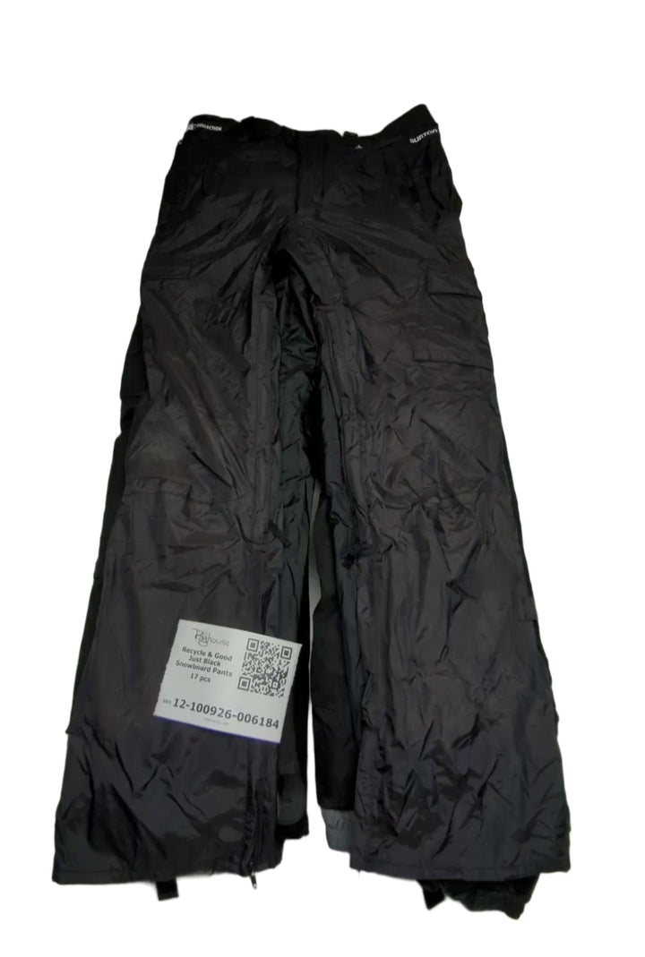 Recycle & Good Just Black Snowboard Pants 17 pcs