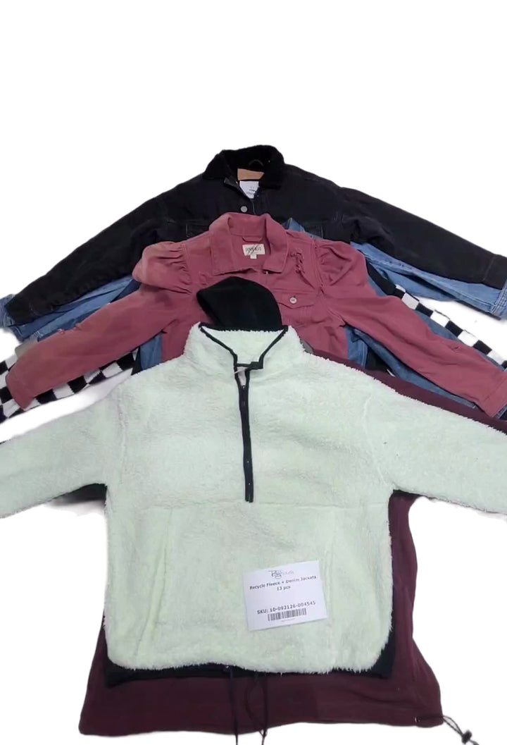 Recycle Fleece + Denim Jackets 13 pcs