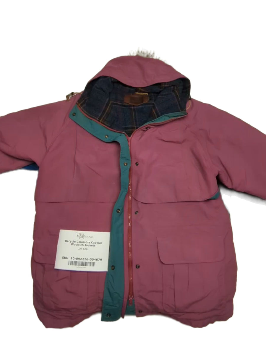 Recycle Columbia Cabelas Woolrich Jackets 14 pcs