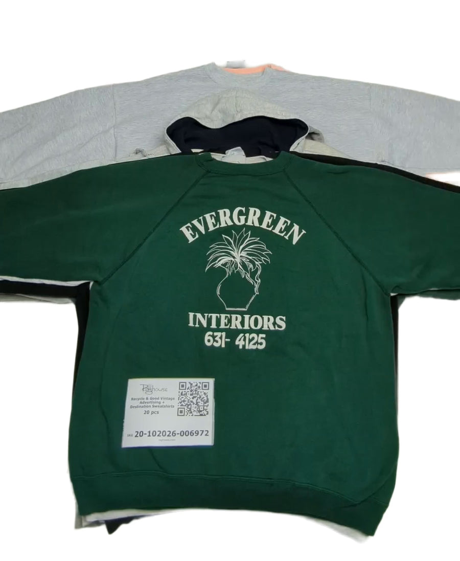 Recycle & Good Vintage Advertising + Destination Sweatshirts 20 pcs
