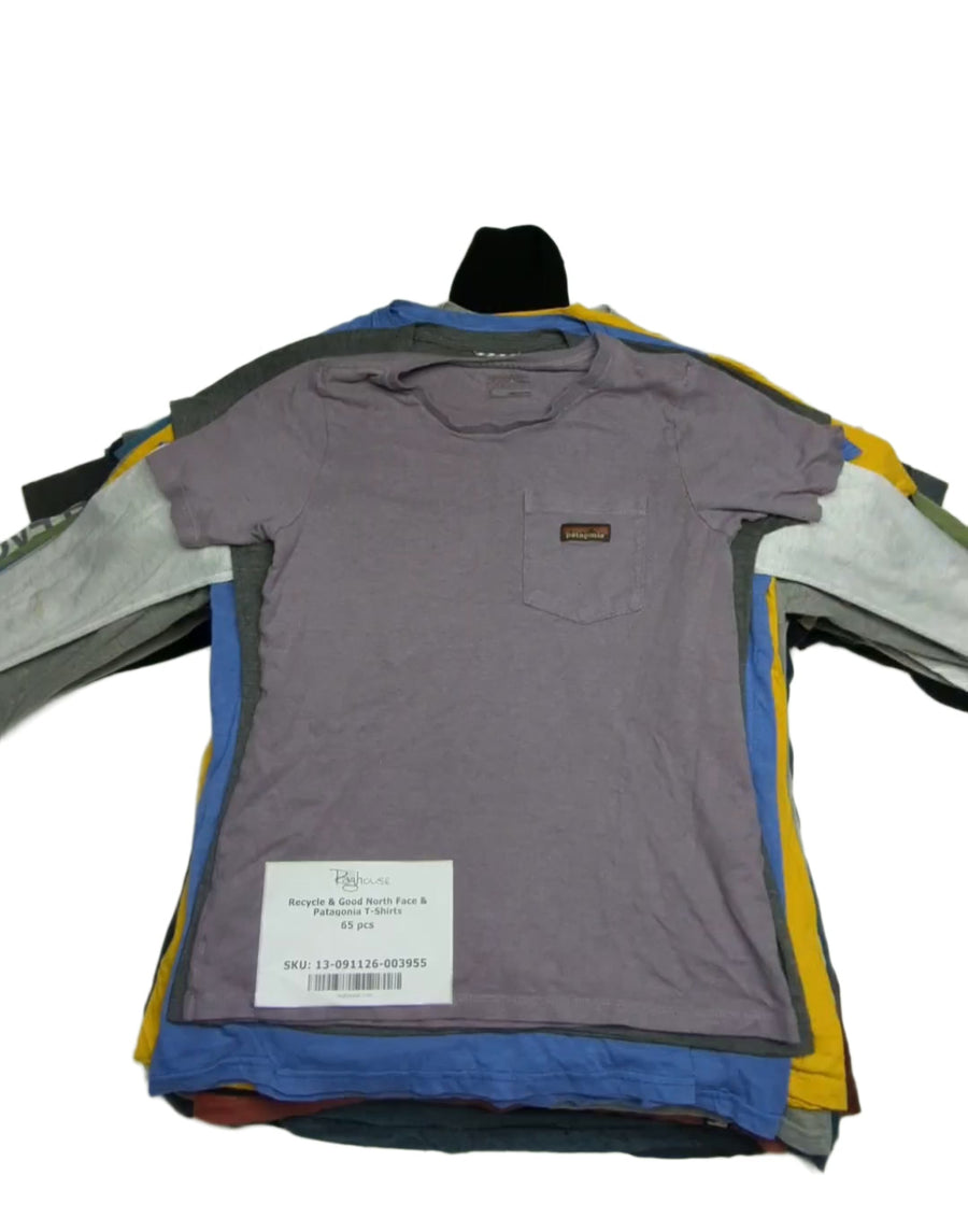 Recycle & Good North Face & Patagonia T-Shirts 65 pcs