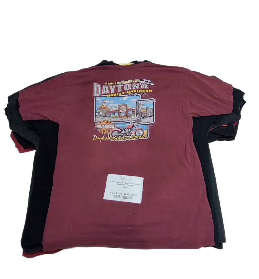 Recycle & Good Over Size Harley Davidson T-Shirts 24 pcs