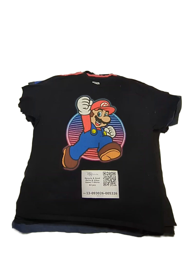 Recycle & Good Mario & Video Game T-Shirts 64 pcs