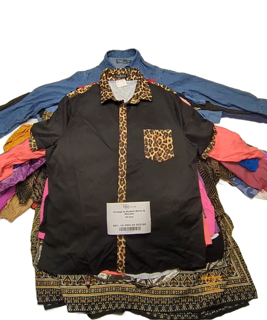 Vintage & Modern Shirts & Blouses 63 pcs