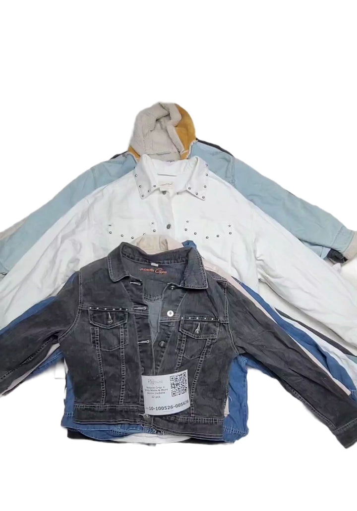 Recycle Crop + Dirty White & More Denim Jackets 22 pcs