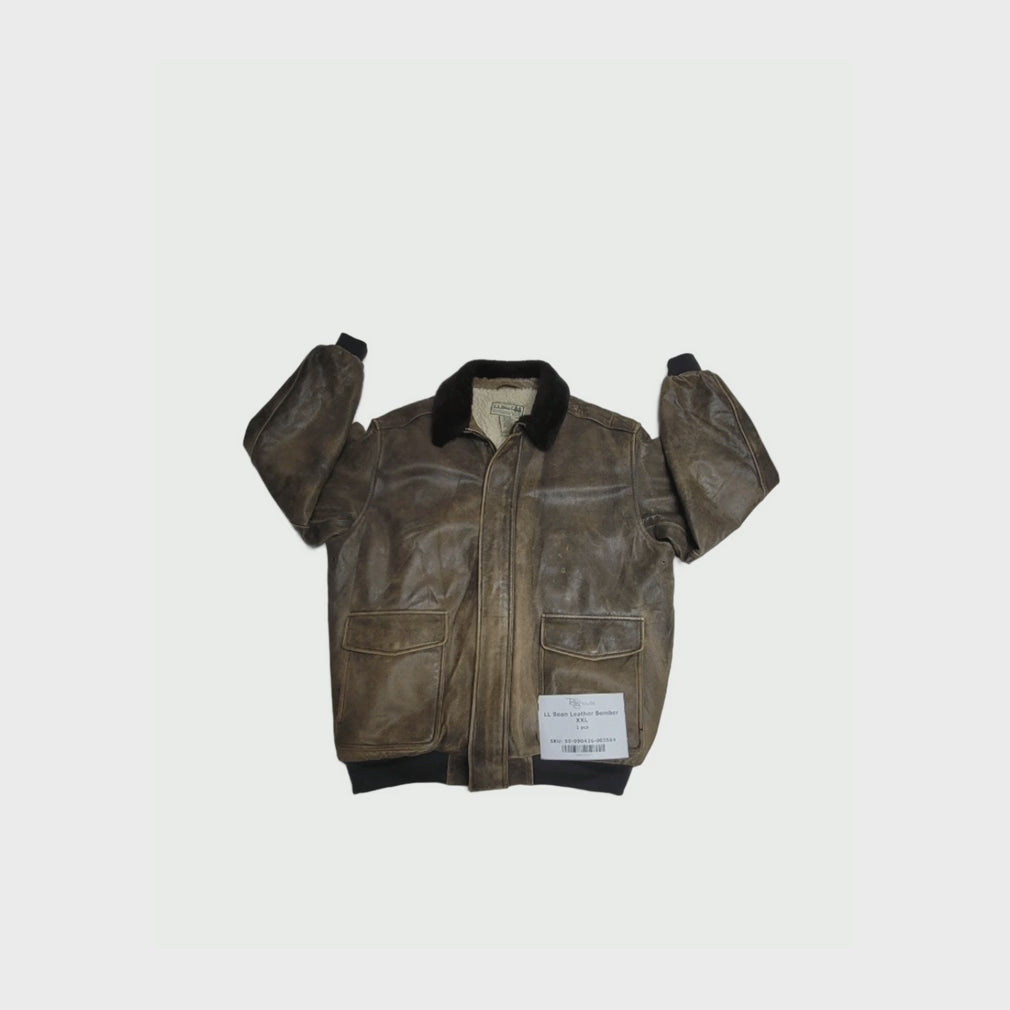 LL Bean Leather Bomber XXL 1 pc