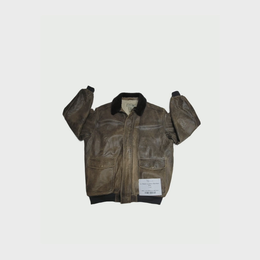 LL Bean Leather Bomber XXL 1 pc