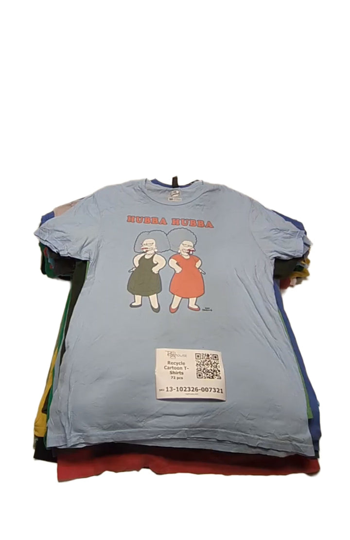Recycle Cartoon T-Shirts 72 pcs