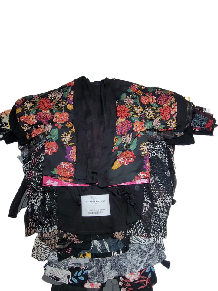 Just Black Kimonos 48 pcs