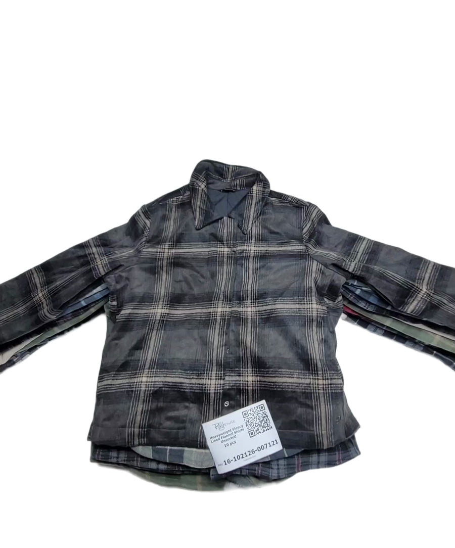 Heavyweight Fleecy Lined Flannel Shirts Unsorted 10 pcs