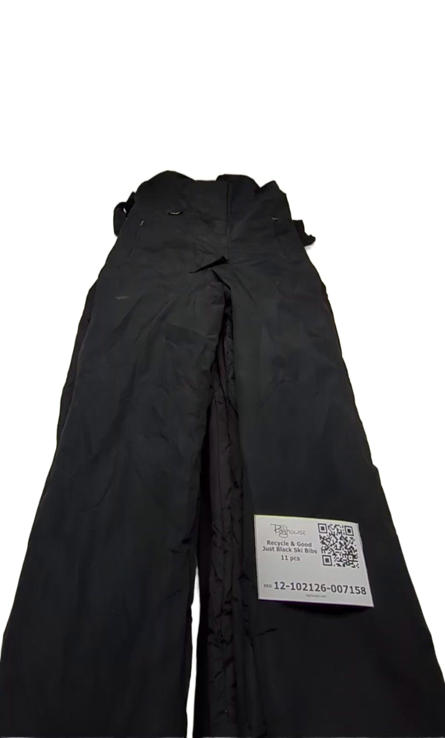 Recycle & Good Just Black Ski Bibs 11 pcs
