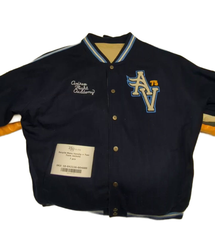 Recycle Mens Varsity + Two Tone Jackets 7 pcs