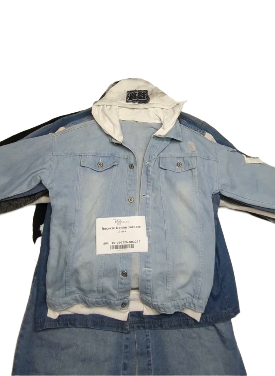 Recycle Denim Jackets 17 pcs