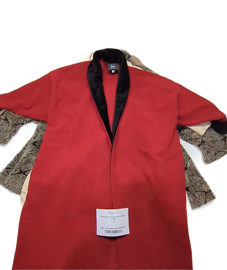 Recycle Vintage 50s to 80s Coats 5 pcs