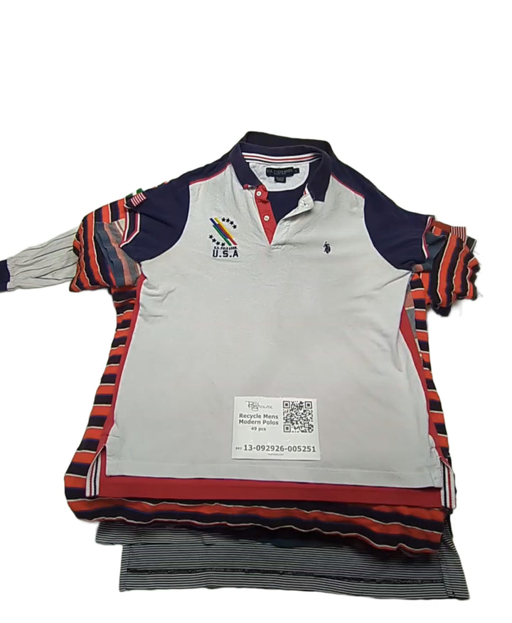 Recycle Mens Modern Polos 49 pcs