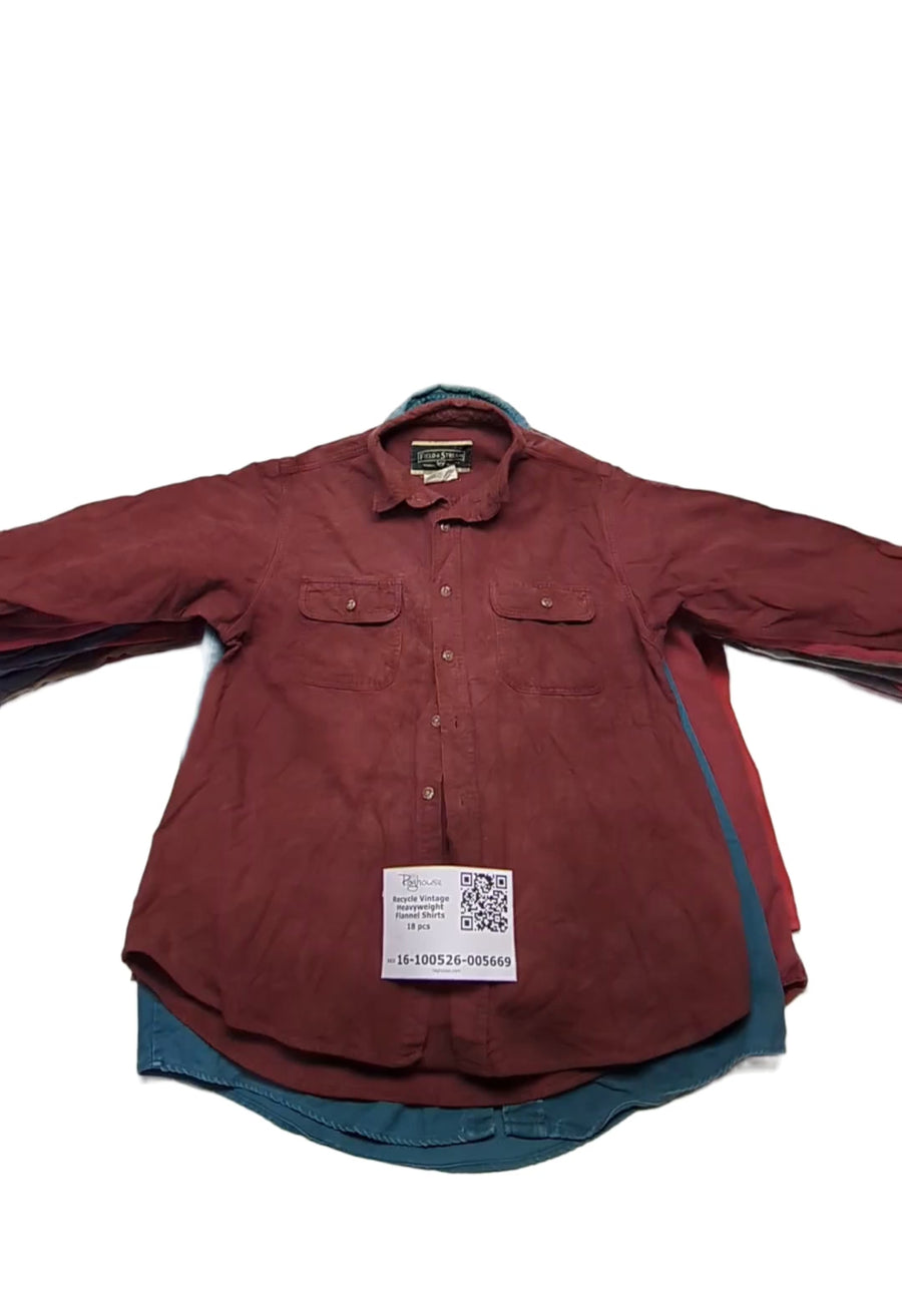 Recycle Vintage Heavyweight Flannel Shirts 18 pcs