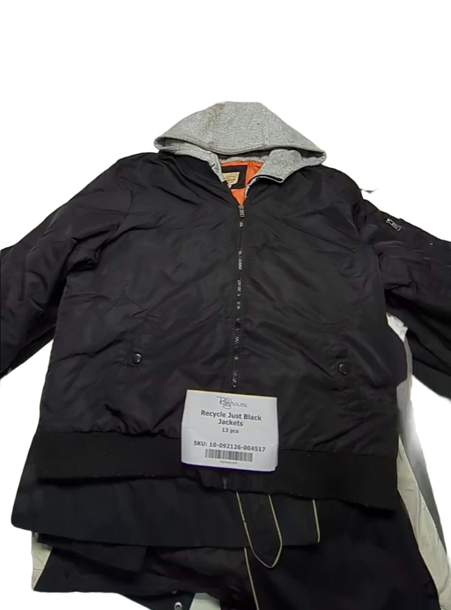 Recycle Just Black Jackets 13 pcs