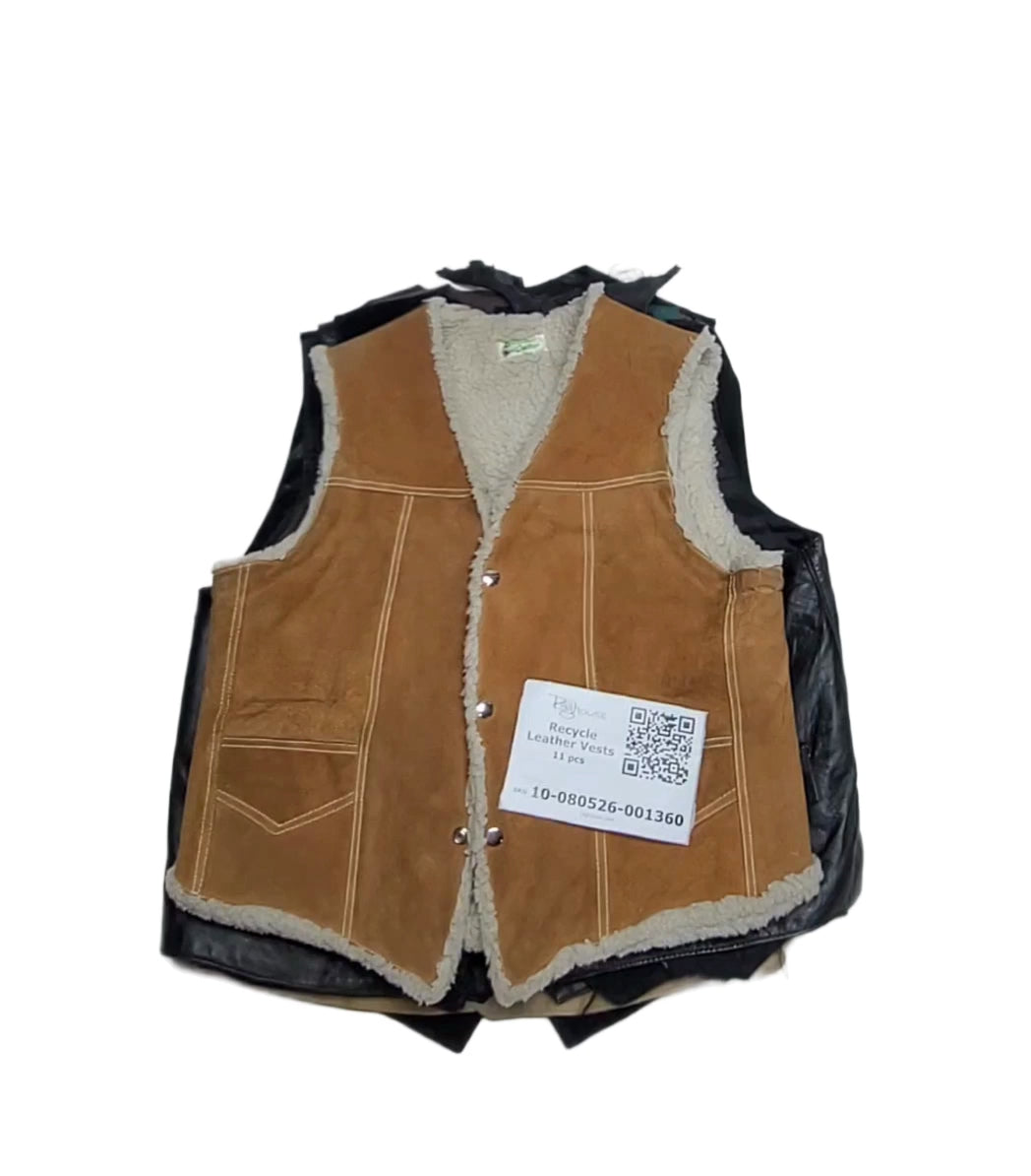 Recycle Leather Vests 11 pcs