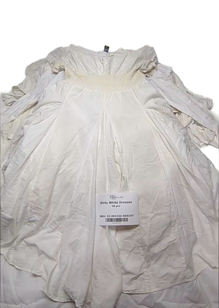 Dirty White Dresses 40 pcs