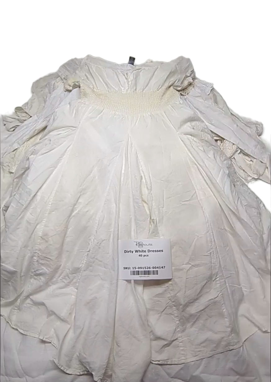 Dirty White Dresses 40 pcs