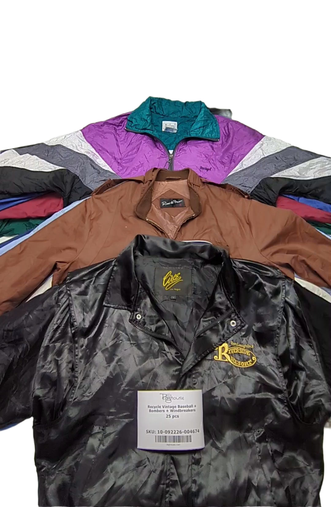 Recycle Vintage Baseball + Bombers + Windbreakers 25 pcs