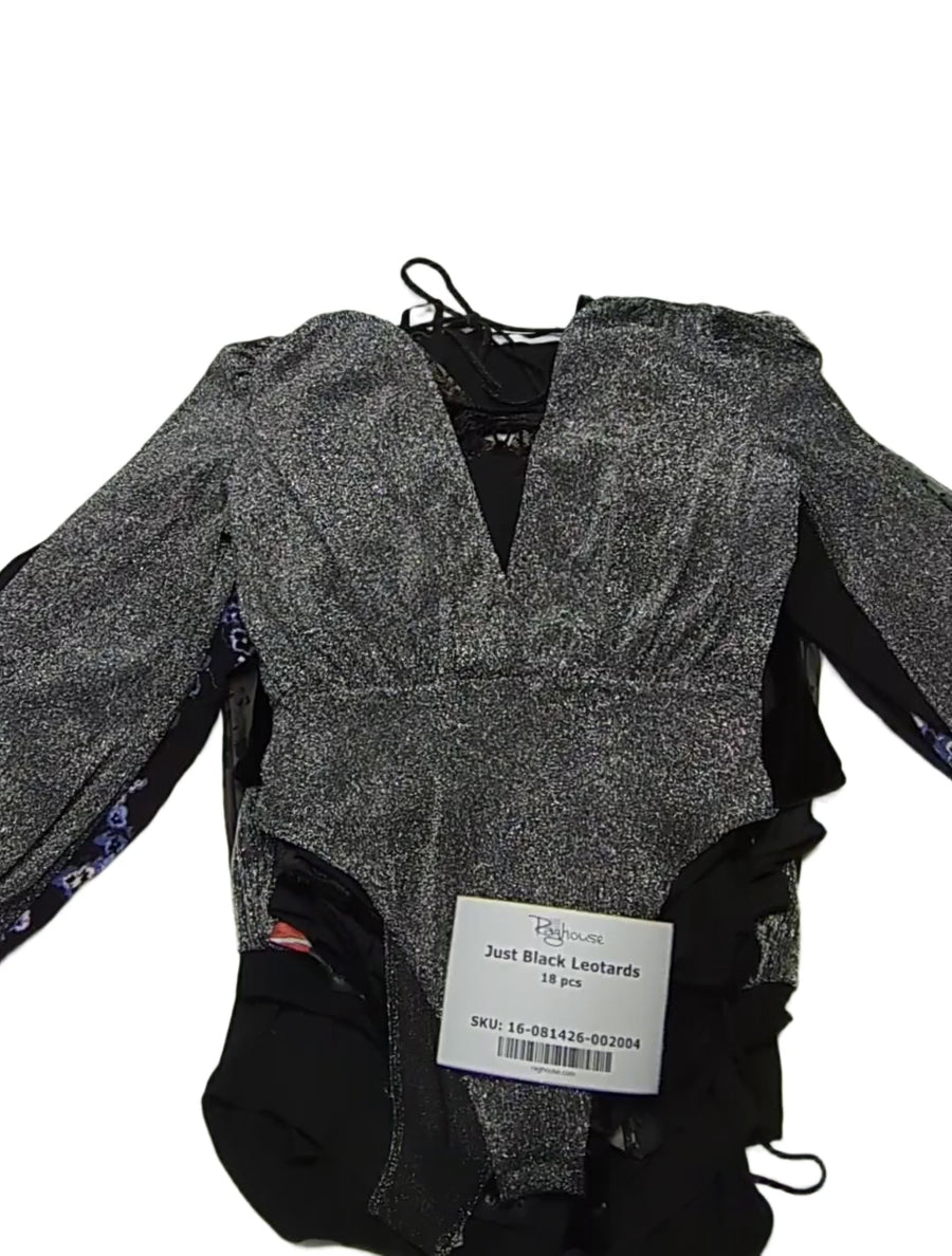 Just Black Leotards 18 pcs