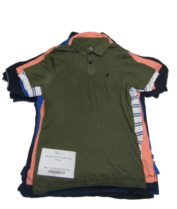 Recycle Brand & Skate Polos 40 pcs