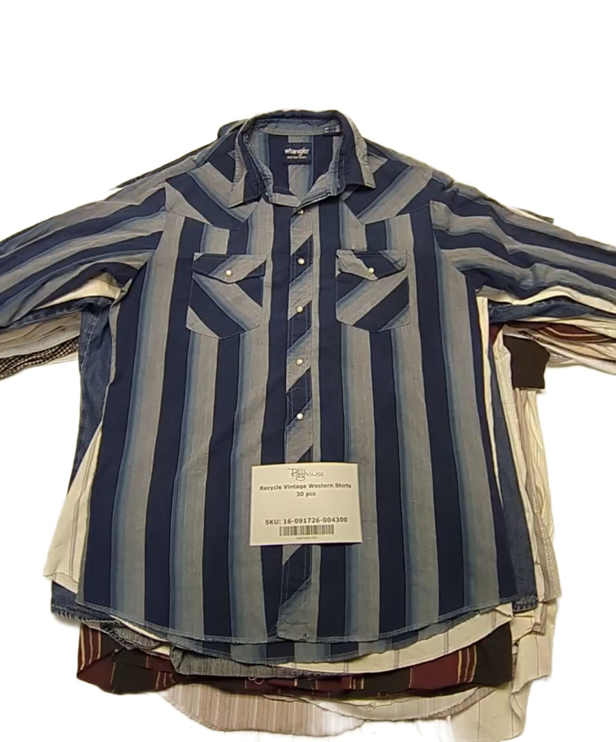 Recycle Vintage Western Shirts 30 pcs