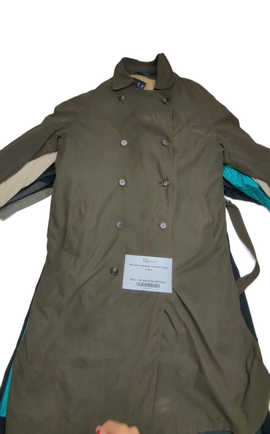 Recycle Vintage Trench Coats 9 pcs