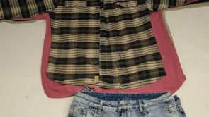 Recycle Mens Heavyweight Flannel Shirts + Denim Shorts 20 pcs