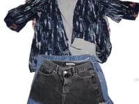 Beach & Hippie Kimonos + Denim Cut Offs 28 pcs