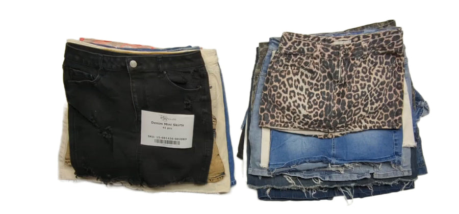 Denim Mini Skirts 41 pcs