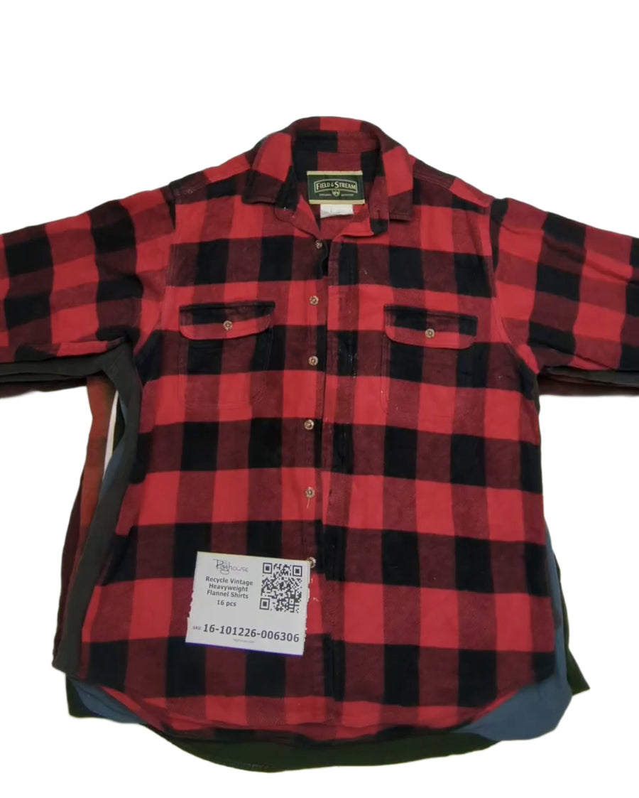 Recycle Vintage Heavyweight Flannel Shirts 16 pcs