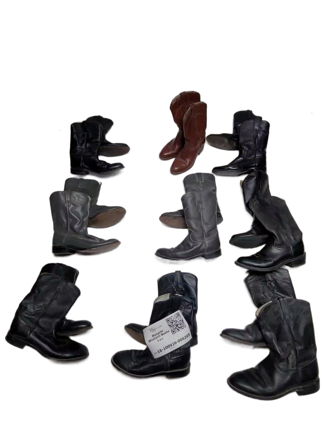 Recycle Western Boots 9 pcs