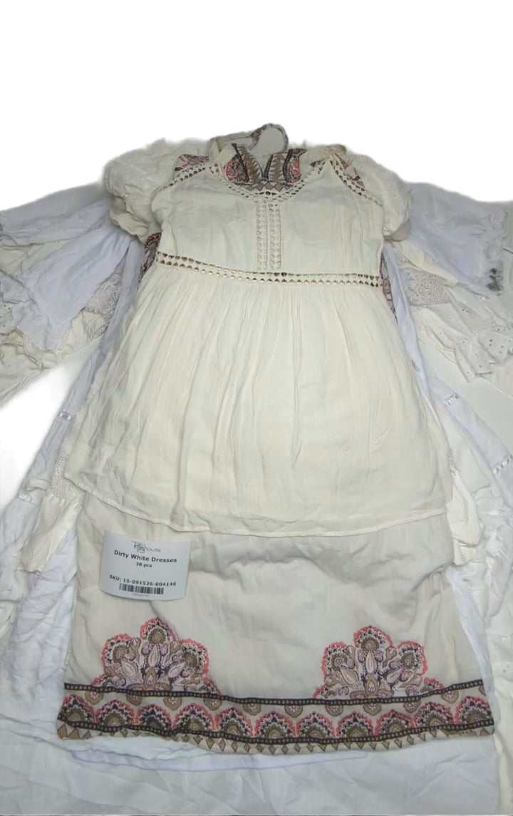 Dirty White Dresses 38 pcs