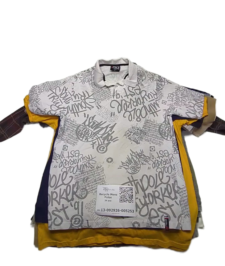 Recycle Mens Polos 34 pcs