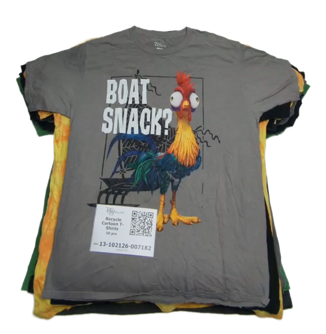 Recycle Cartoon T-Shirts 50 pcs