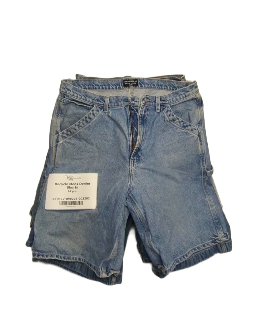 Recycle Mens Denim Shorts 24 pcs